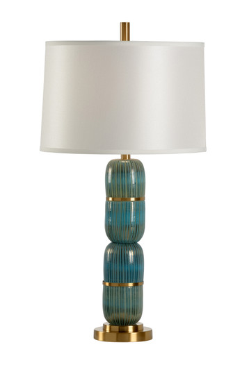 Wildwood (General) One Light Table Lamp in Turquoise/Antique Brass (460|13158)