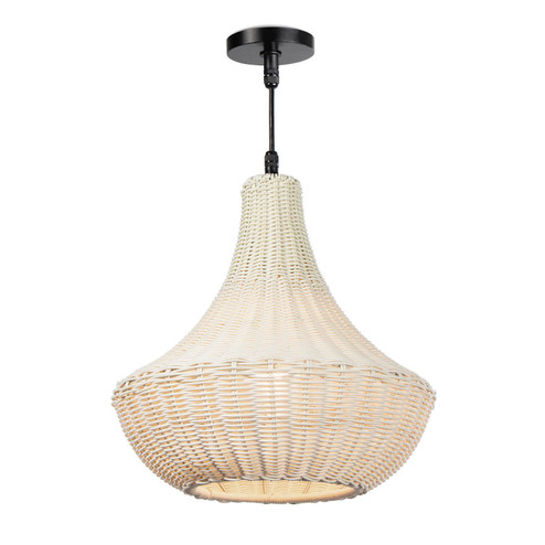 Vista One Light Chandelier in White (400|17-1024WT)