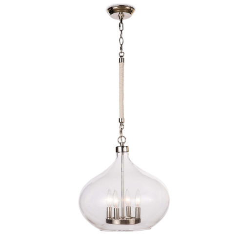 Dover Four Light Chandelier in Polished Nickel (400|16-1207PN)