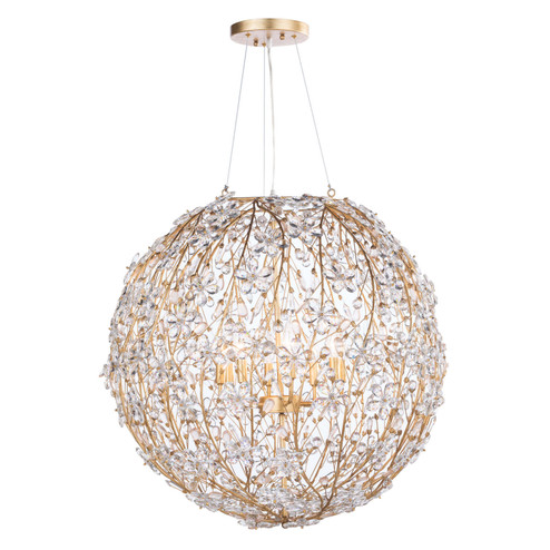 Cheshire Eight Light Chandelier in Gold Leaf (400|16-1173GL)