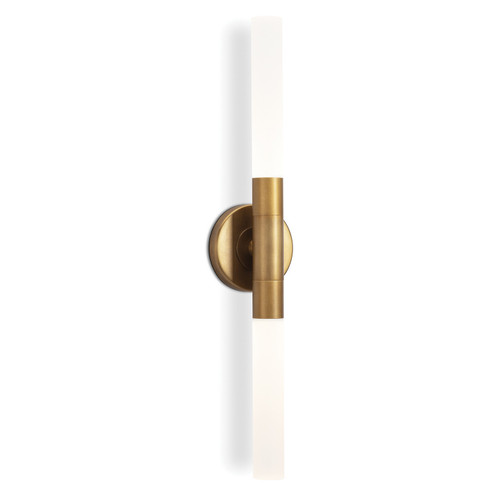 Wick Two Light Wall Sconce in Natural Brass (400|15-1198NB)
