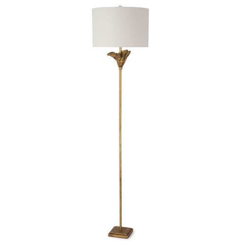 Monet One Light Floor Lamp in Antique Gold Leaf (400|14-1037)