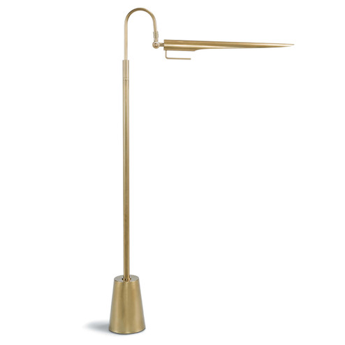 Raven One Light Floor Lamp in Natural Brass (400|14-1017NB)