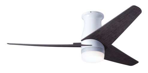 Velo Flush DC 48''Ceiling Fan in Gloss White (201|VEL-FM-GW-48-EB-853-CC)