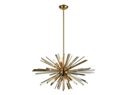 Palisades Ave. Eight Light Chandelier in Antique Brass With Champagne Glass (192|HF8202-AB)