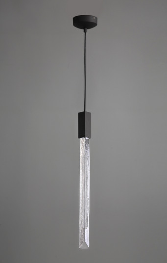 Alpine LED Pendant in White Marbleized Glass (192|HF5401-BLK)