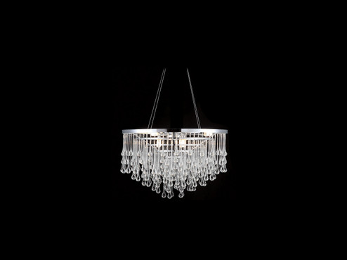 Hollywood Blvd. Nine Light Chandelier in Polish Nickel / Clear Glass Tear Drops (192|HF1809-PN)