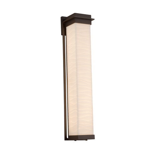 Porcelina LED Outdoor Wall Sconce in Brushed Nickel (102|PNA-7545W-WAVE-NCKL)