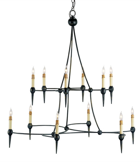 Danielli Black Chandelier 12 Light Chandelier in French Black (142|9157)