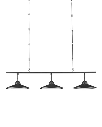 Ditchley Collection Three Light Chandelier in Black Bronze/White (142|9000-0858)