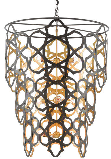 Mauresque Nine Light Chandelier in Bronze Gold/Contemporary Gold Leaf (142|9000-0381)