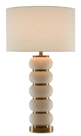 Luko Table Lamp One Light Table Lamp in White Mud/Antique Brass (142|6000-0276)