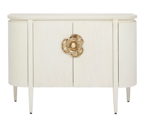 Briallen Collection Demi-Lune in Cerused White/Brass (142|3000-0201)