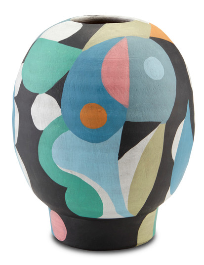 So Nouveau Vase in Blue/Green/Black/Yellow (142|1200-0460)