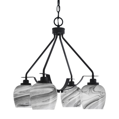 Odyssey Three Light Chandelier in Matte Black (200|2604-MB-4819)