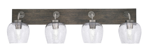 Oxbridge Four Light Bathroom Lighting in Graphite & Painted Distressed Wood-look (200|1774-GPDW-4812)