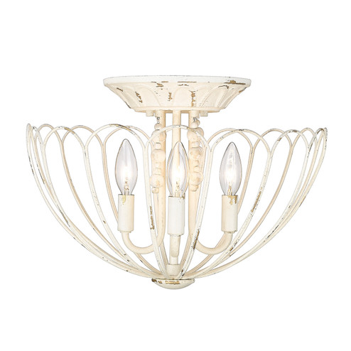 Marguerite Four Light Semi-Flush Mount in Vintage Parisian White (62|7862-SF VPW)