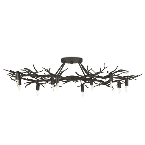 Rainforest Ten Light Semi-Flush Mount in Rustic Bronze (142|9000-0981)