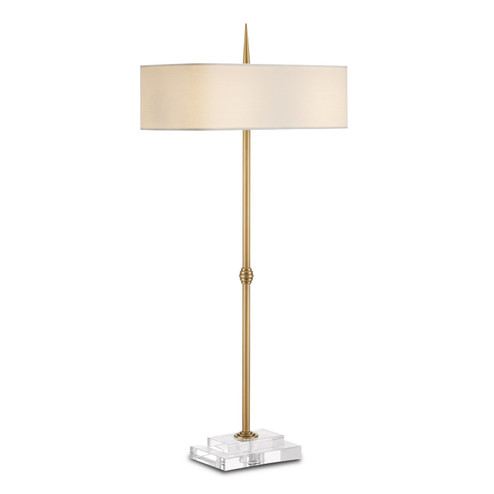 Caldwell Two Light Table Lamp in Antique Brass/Clear (142|6000-0833)