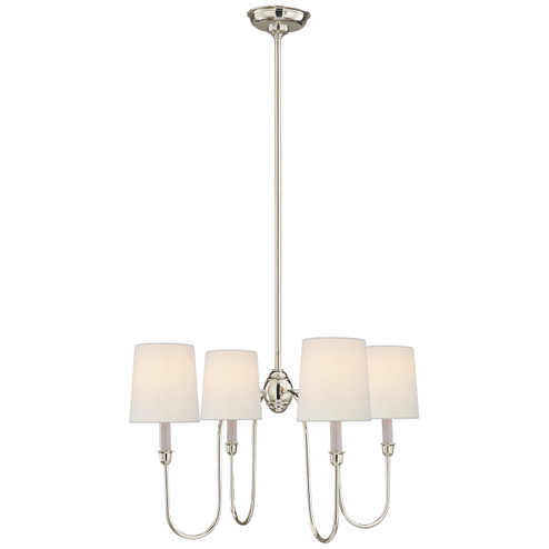 Vendome Four Light Chandelier in Polished Nickel (268|TOB 5007PN-L)