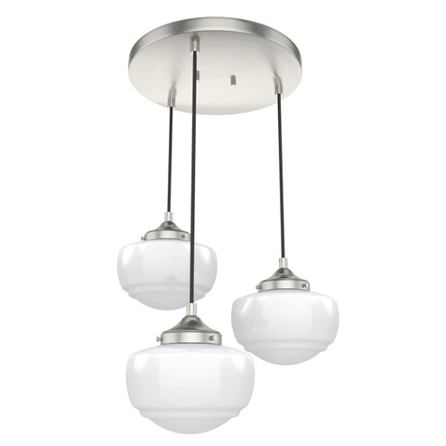 Saddle Creek Three light Cluster in Brushed Nickel (47|19500)