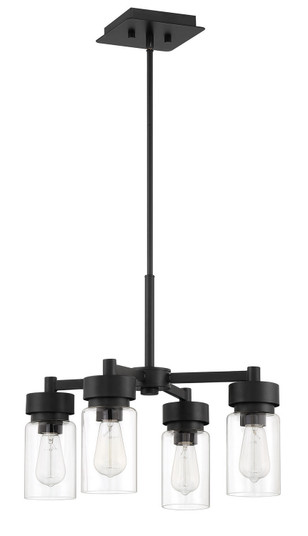 Bennet Four Light Outdoor Chandelier in Midnight (46|57124-MN)