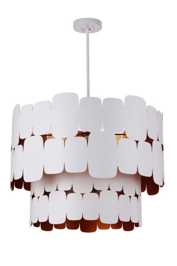 Sabrina Nine Light Pendant in Matte White/Gold Luster (46|56699-MWWGLR)