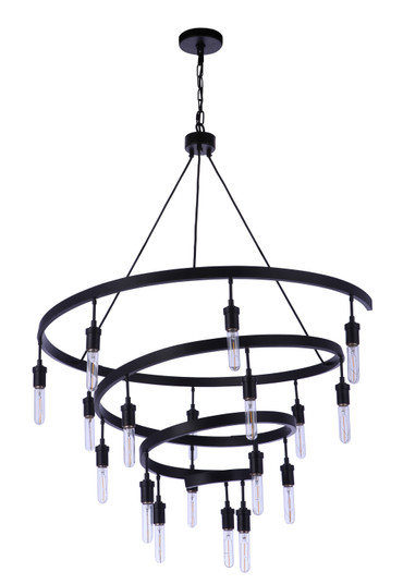 Tranquil 18 Light Chandelier in Flat Black (46|55418-FB)