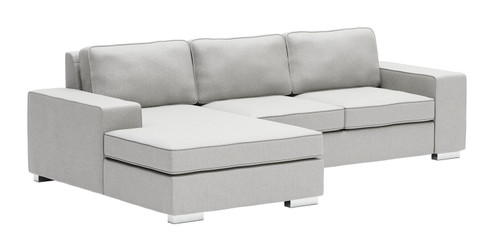 Brickell Sectional in Light Gray, Chrome (339|109585)
