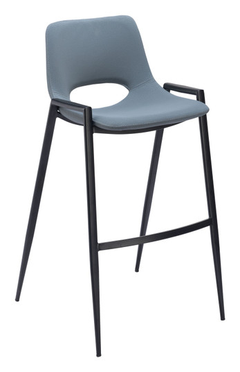 Desi Bar Chair (Set of 2) in Gray, Black (339|109542)