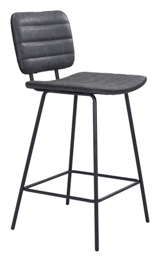 Boston Counter Chair (Set of 2) in Vintage Black, Black (339|109504)