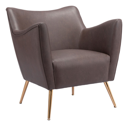 Zoco Accent Chair in Espresso, Gold (339|109395)