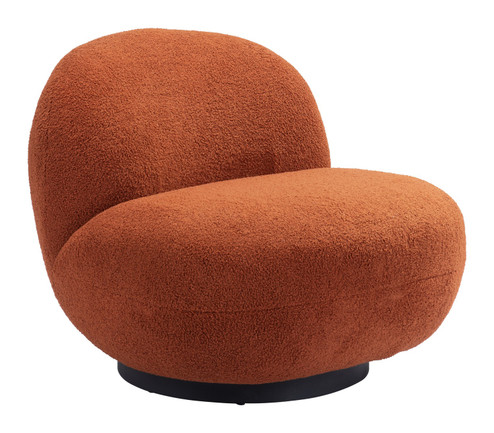 Myanmar Accent Chair in Burnt Orange, Black (339|109347)