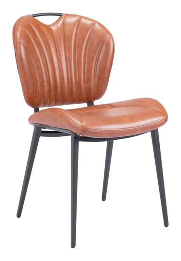 Terrence Dining Chair (Set of 2) in Vintage Brown, Black (339|109337)