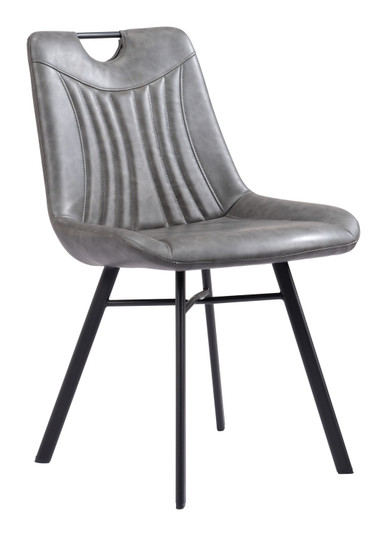 Tyler Dining Chair (Set of 2) in Vintage Gray, Black (339|109333)