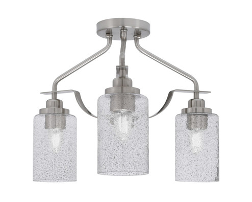Odyssey Three Light Semi-Flush Mount in Brushed Nickel (200|2607-BN-3002)