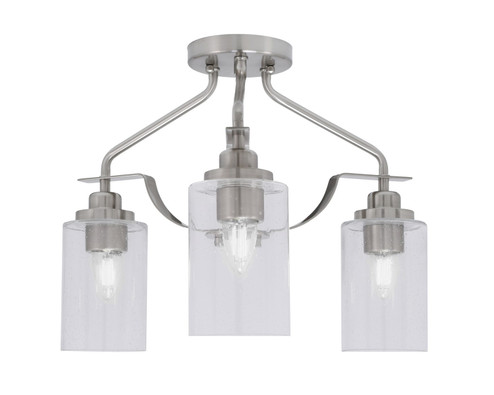 Odyssey Three Light Semi-Flush Mount in Brushed Nickel (200|2607-BN-300)