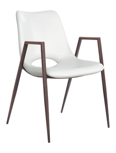 Desi Dining Chair (Set of 2) in White, Walnut (339|109068)