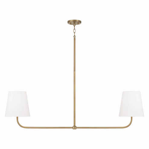 Brody Two Light Island Pendant in Aged Brass (65|849421AD)