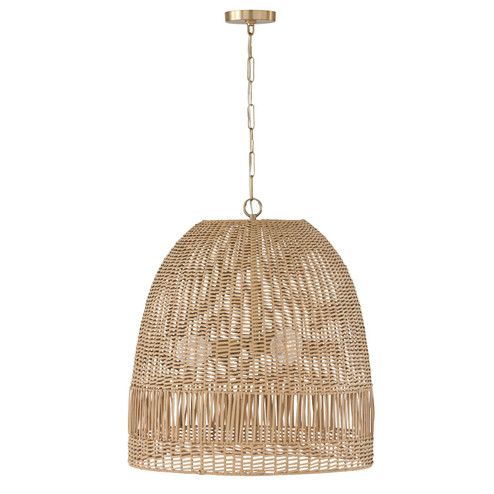 Naomi Three Light Pendant in Matte Brass (65|347533MA)