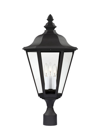 Brentwood Three Light Outdoor Post Lantern in Black (1|8231EN-12)