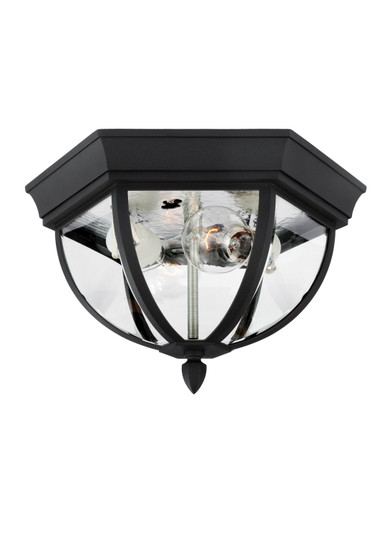 Wynfield Two Light Outdoor Flush Mount in Black (1|78136-12)