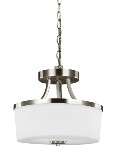 Hettinger Two Light Semi-Flush Convertible Pendant in Brushed Nickel (1|7739102-962)
