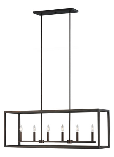Moffet Street Six Light Island Pendant in Bronze (1|6634506EN-710)