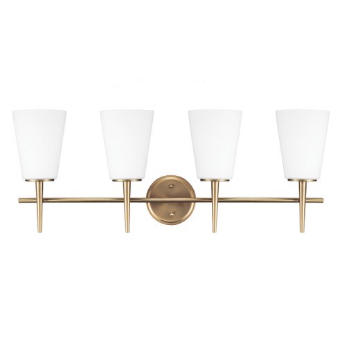 Driscoll Four Light Wall / Bath in Satin Brass (1|4440404-848)