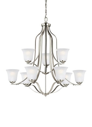 Emmons Nine Light Chandelier in Brushed Nickel (1|3139009EN3-962)