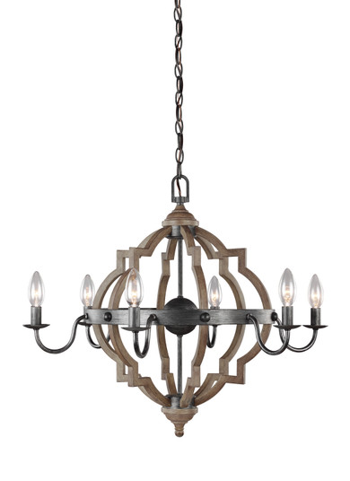 Socorro Six Light Chandelier in Stardust (1|3124906-846)