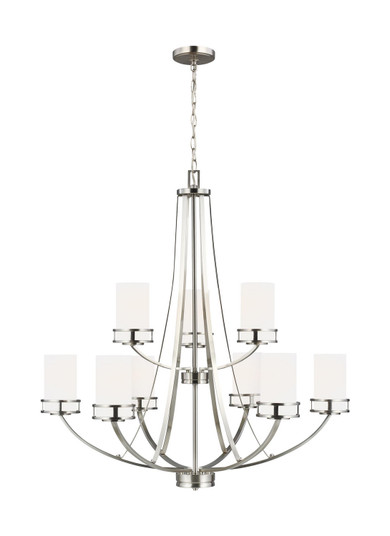 Robie Nine Light Chandelier in Brushed Nickel (1|3121609EN3-962)