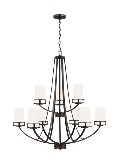 Robie Nine Light Chandelier in Bronze (1|3121609EN3-710)