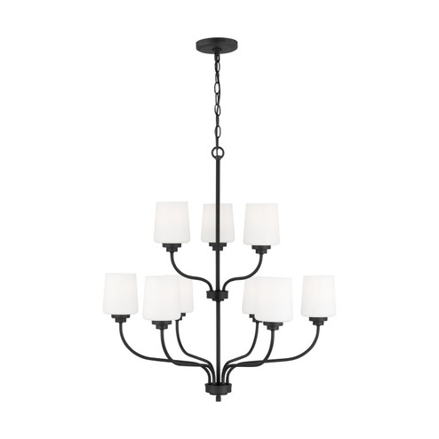 Windom Nine Light Chandelier in Midnight Black (1|3102809EN3-112)